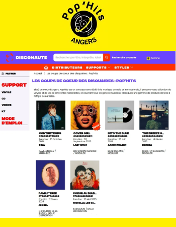 Pop'Hits Angers partage ses coups de coeur