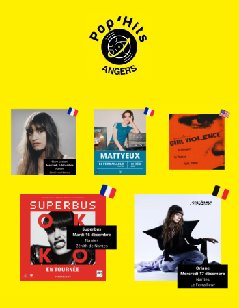 Pop'Hits sélectionne pour vous le concer de décembre 2025